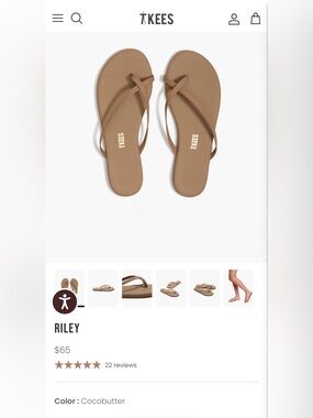 TKEES Riley Minimalist Flip Flop Sandals in Cocobutter